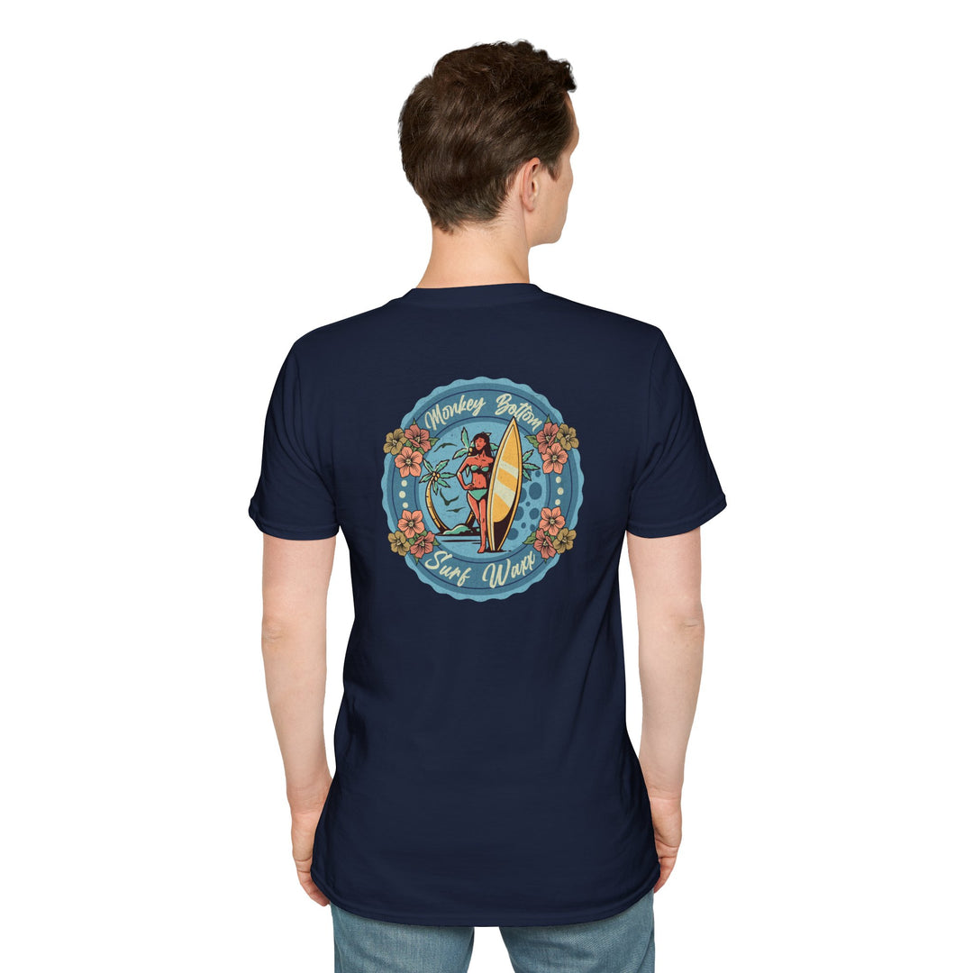 Surf Wax T-Shirt — Monkey Bottom Surf Wax Retro Beach Tee