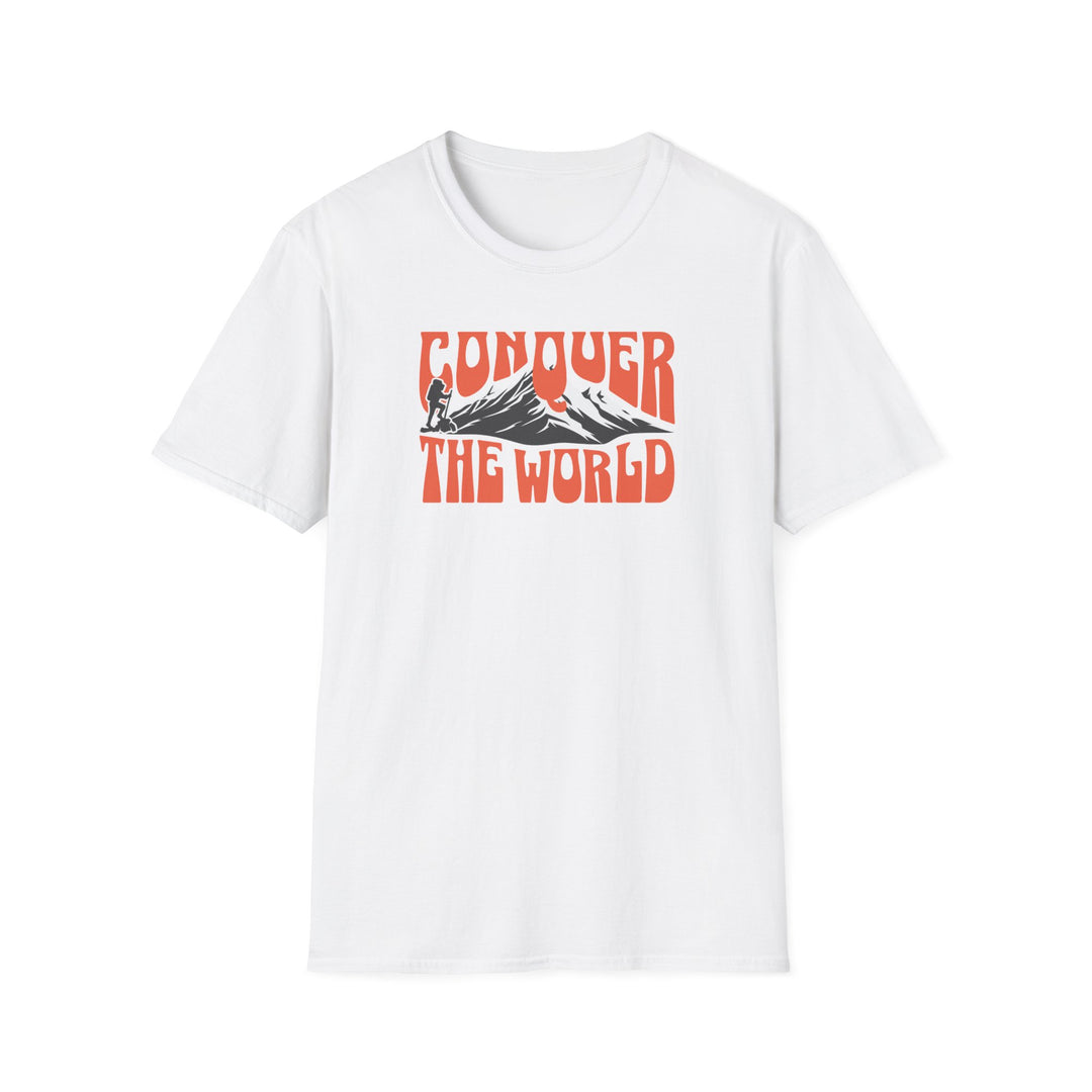 Conquer the World Mountain Graphic T-Shirt