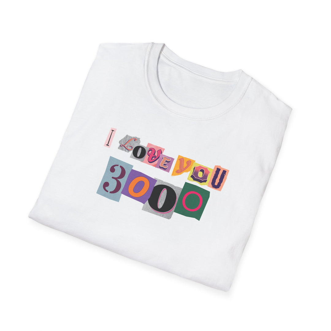 I Love You 3000 T-Shirt – Retro Ransom Collage Graphic Tee