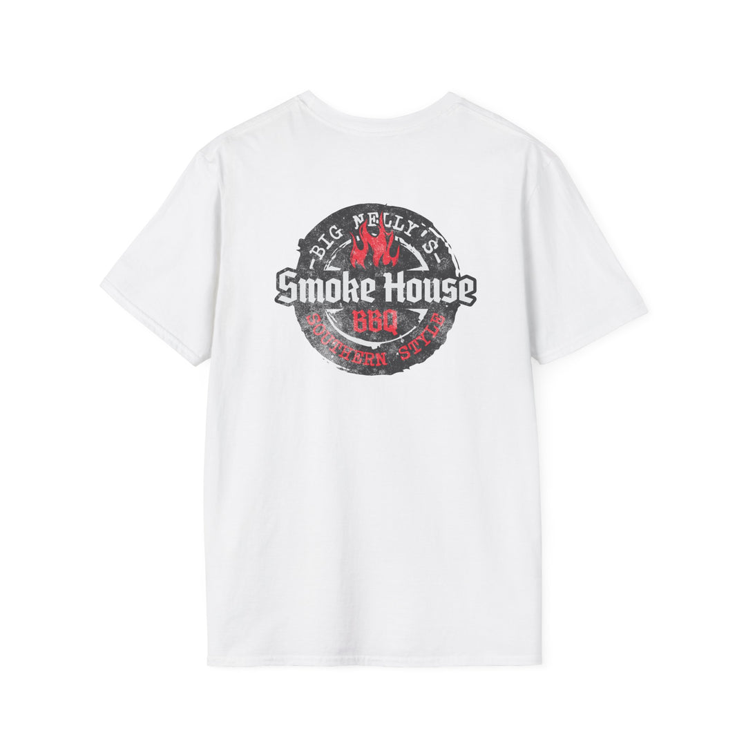 Smoke House BBQ T‑Shirt — Big Nelly’s Vintage BBQ Logo Tee