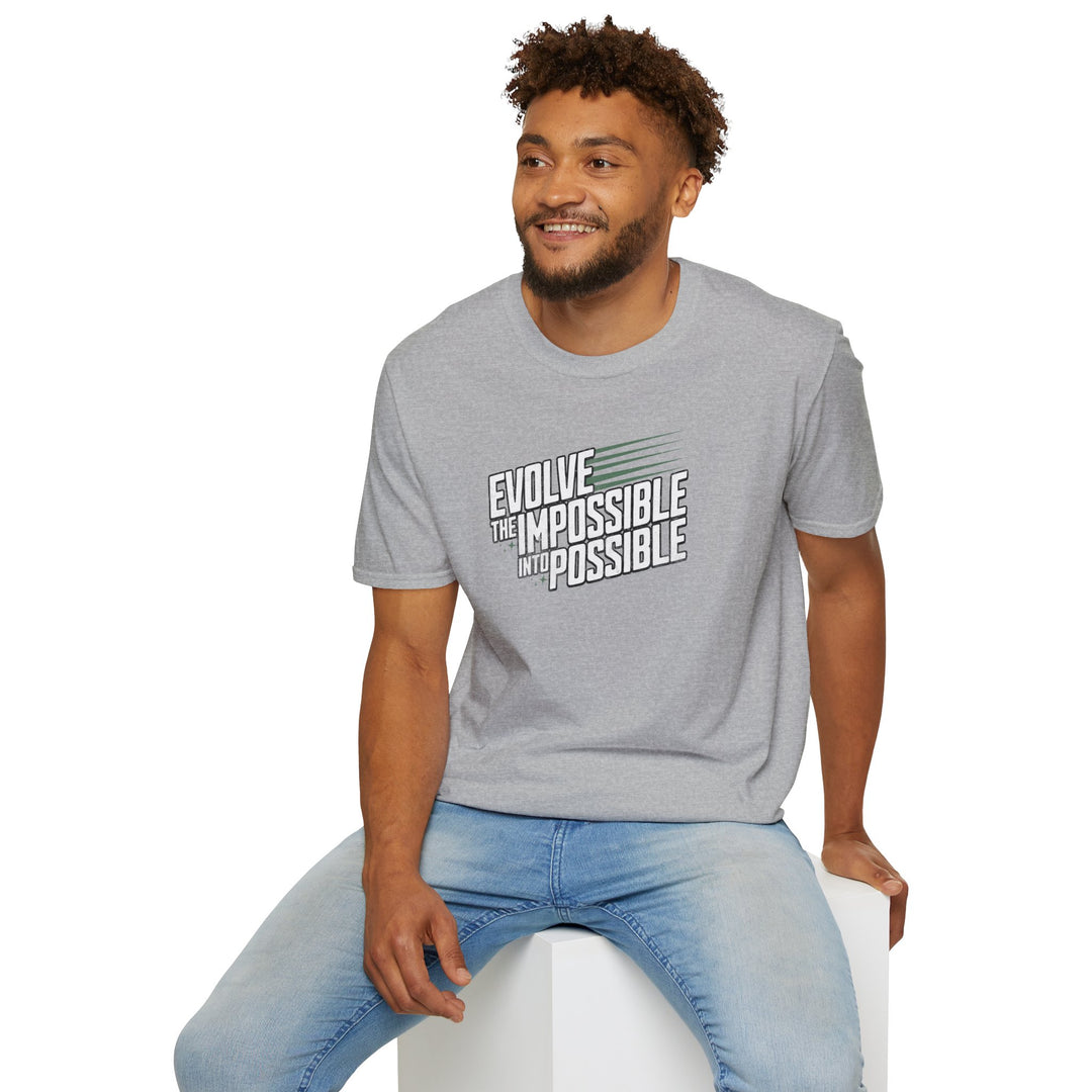 Motivational T-Shirt — "Evolve the Impossible Into Possible" Inspirational Tee