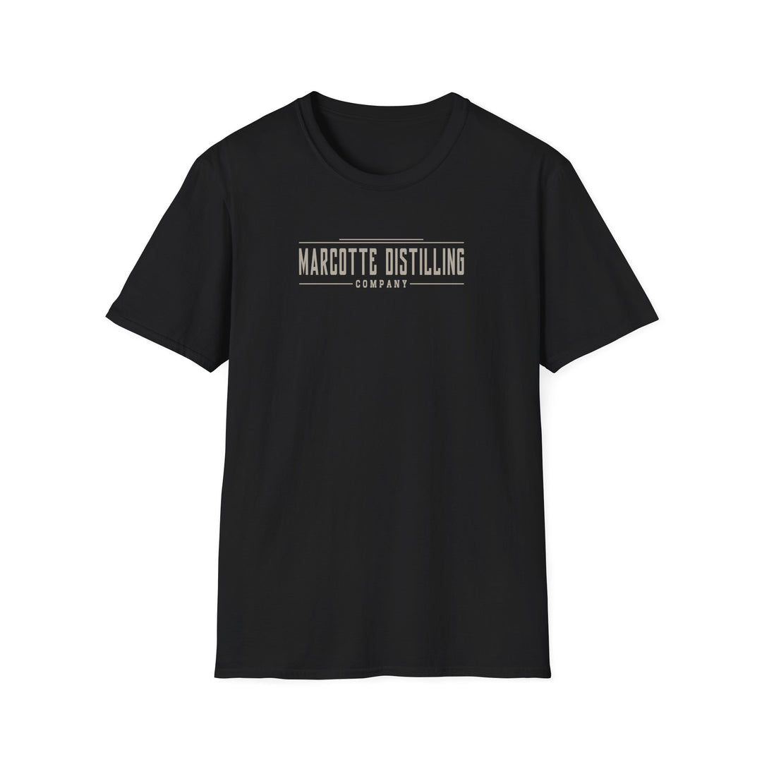 Adventure Awaits T-Shirt — Marcotte Distilling Co Retro Outdoor Logo Tee