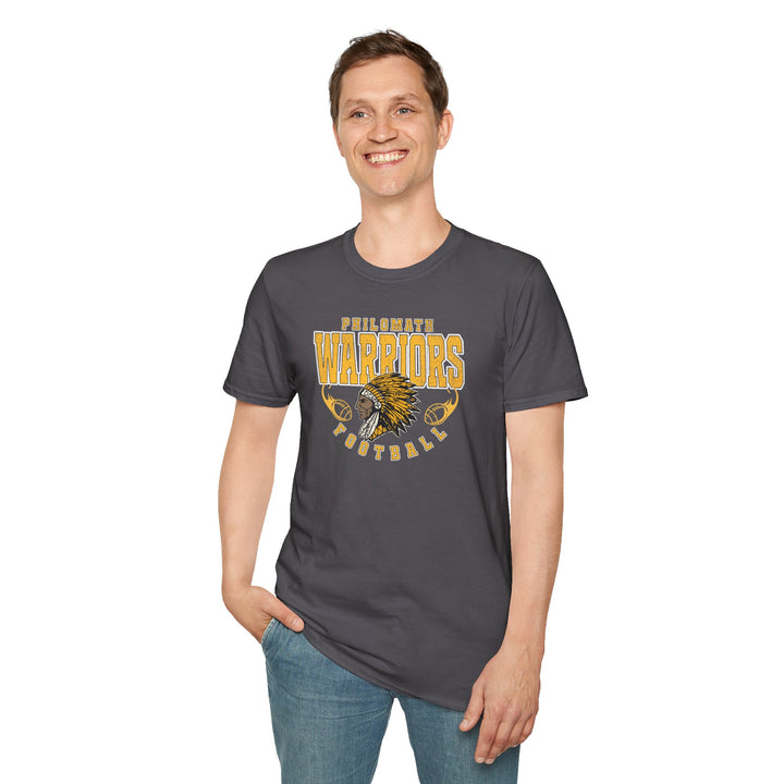 Philomath Warrior Football T‑Shirt — Vintage Mascot Tee