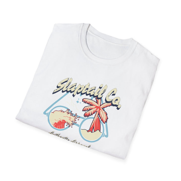 T-Shirt — 'Slaptail Co.' Retro Palm Beach Graphic Tee
