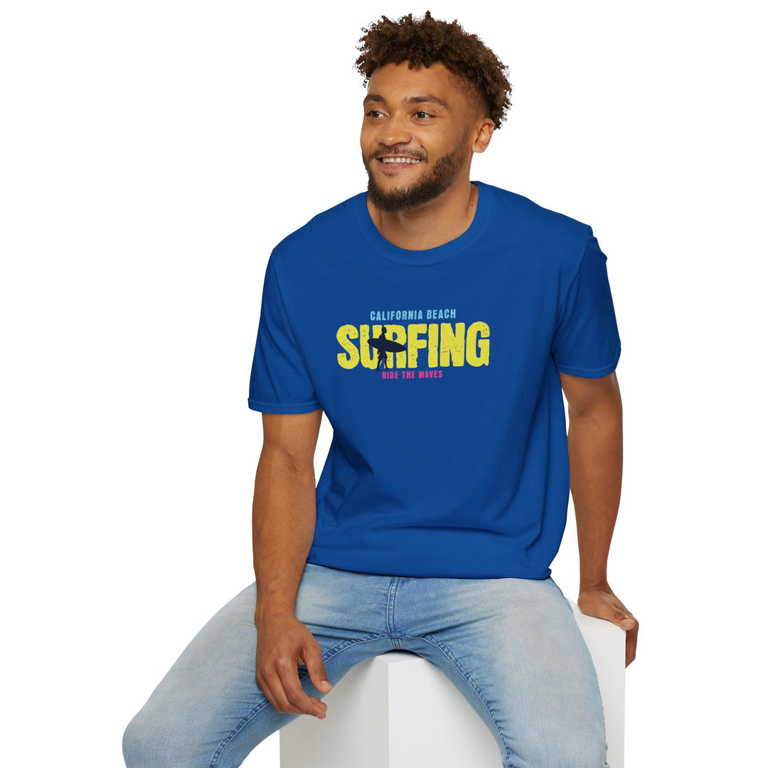 Surfing California Beach T-Shirt – Ride the Waves Graphic Tee