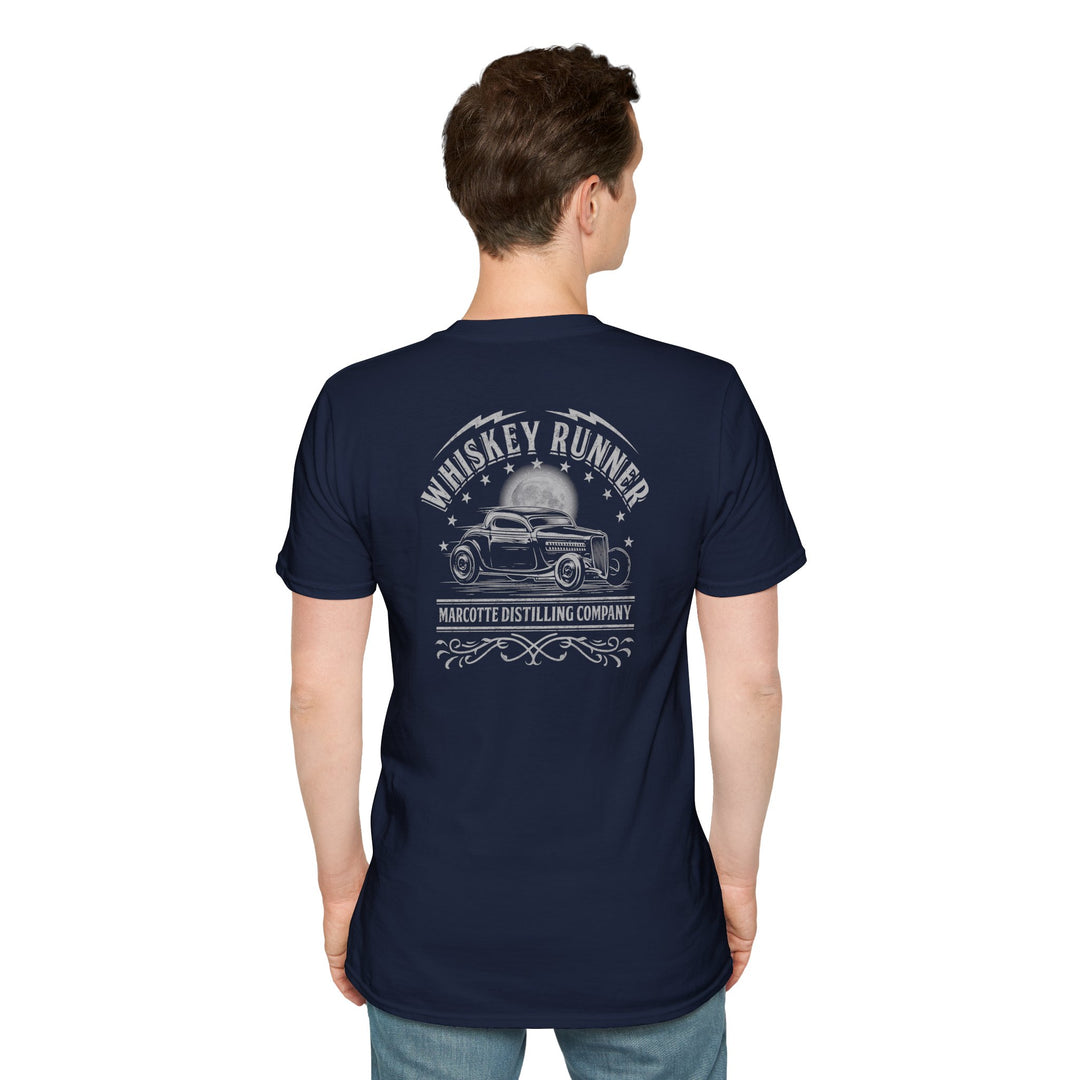 Whiskey Runner T-Shirt — Vintage Distillery Car Graphic Tee