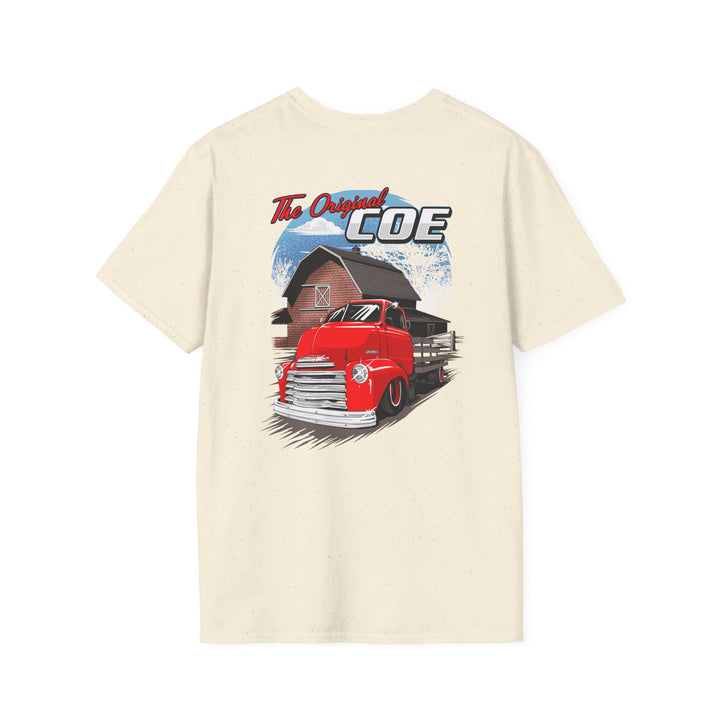 The Original Coe Truck T-Shirt - Retro Red Pickup Barn Graphic Tee