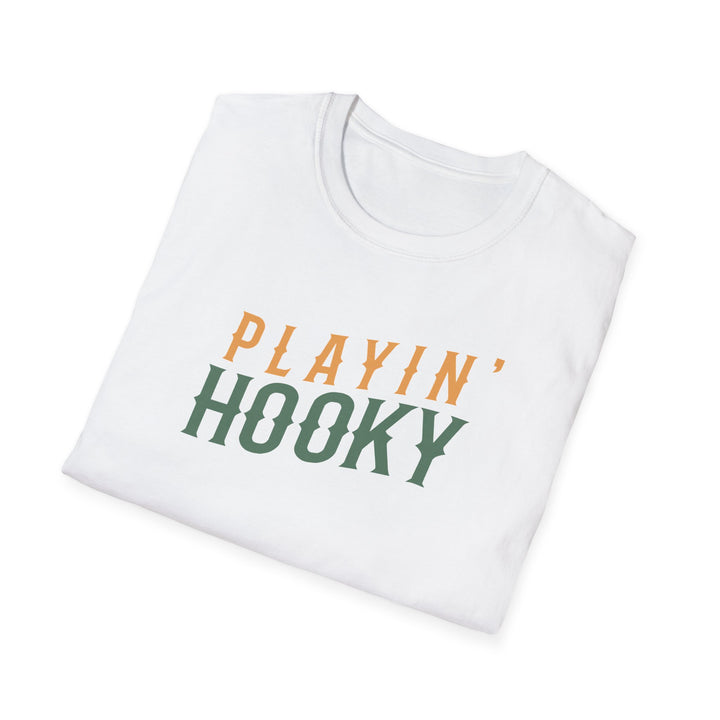 Playin' Hooky T-Shirt — Vintage Crabby Ol Bastard Fishing Tee
