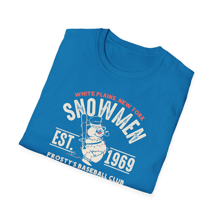 Snowmen Baseball Club T‑Shirt — Frosty’s EST. 1969 Vintage Winter Tee