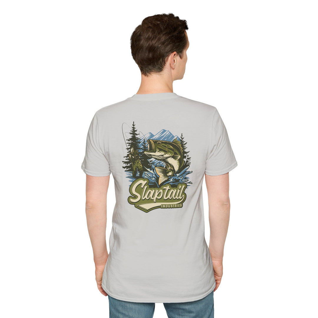Fishing T-Shirt — "Slaptail Outdoors" Bass Logo Tee