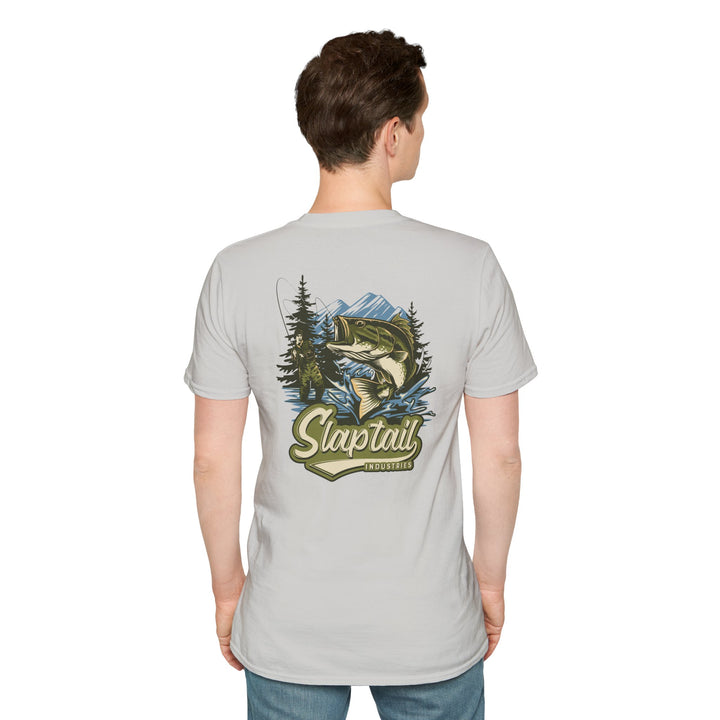 Fishing T-Shirt — "Slaptail Outdoors" Bass Logo Tee