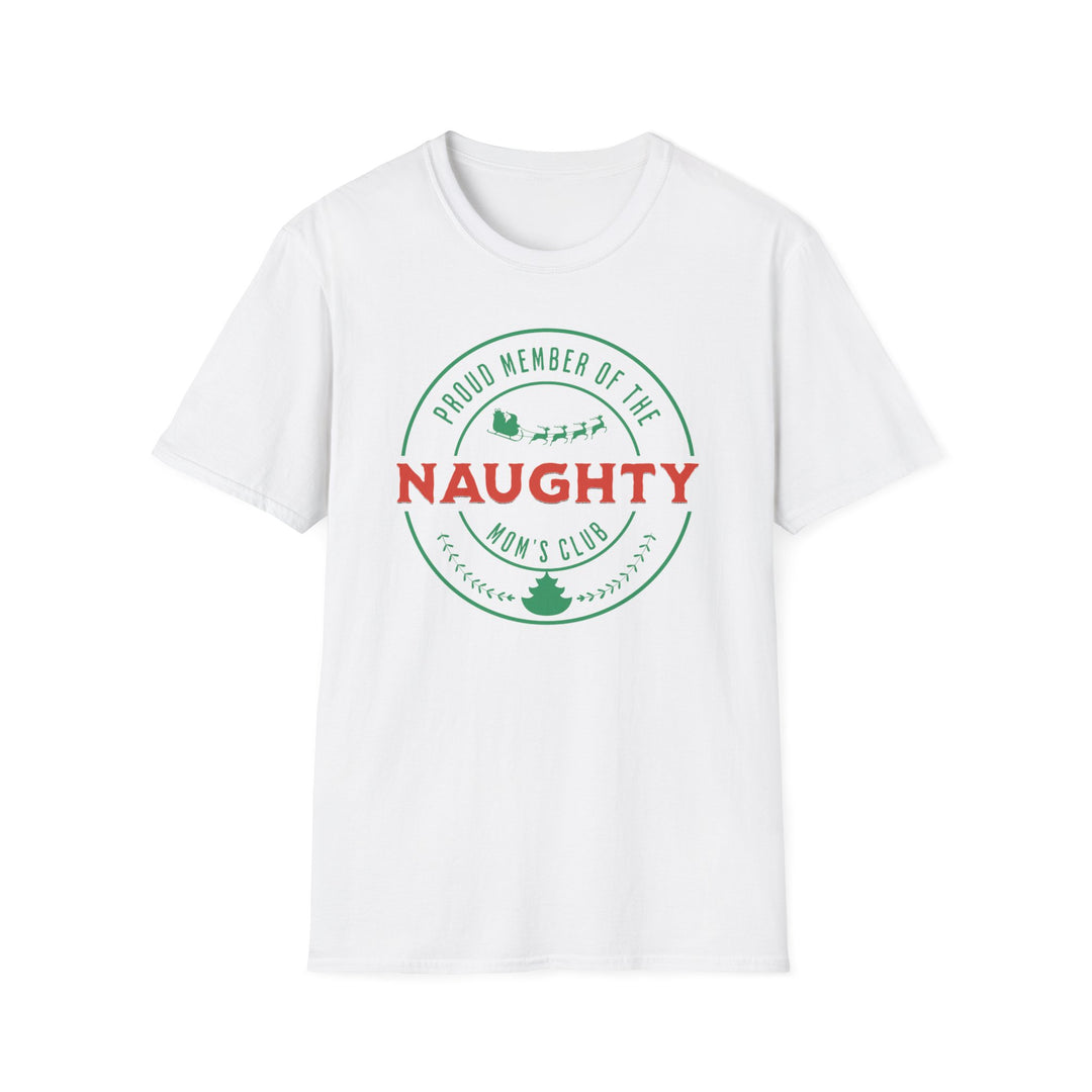 Naughty Mom's Club T-Shirt — 'Proud Member of the Naughty Mom's Club' Christmas Tee