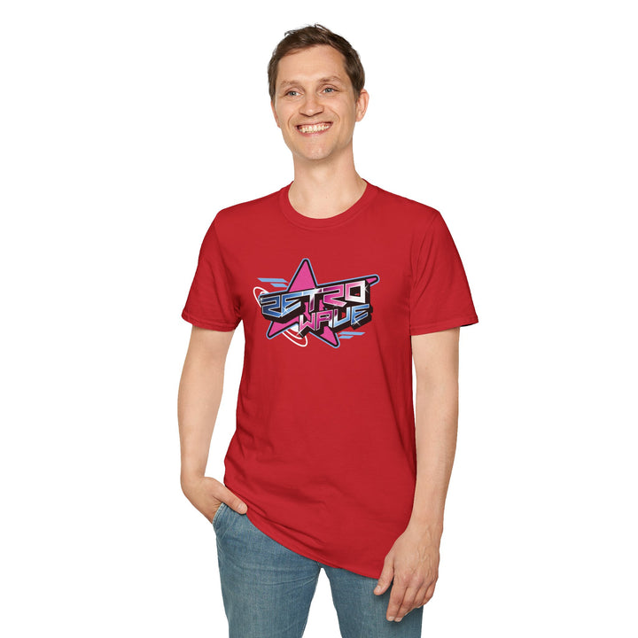 Retro Vibe T-Shirt – Neon 'Retro' Star Graphic