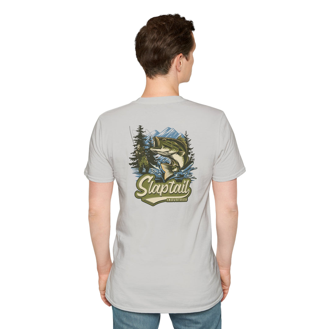 Fishing T-Shirt — "Slaptail Outdoors" Bass Logo Tee