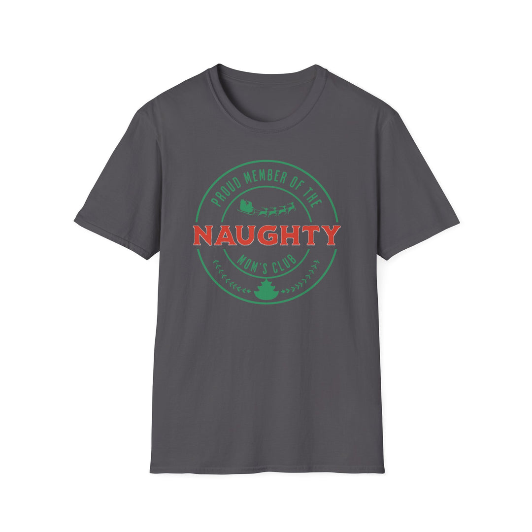 Naughty Mom's Club T-Shirt — 'Proud Member of the Naughty Mom's Club' Christmas Tee