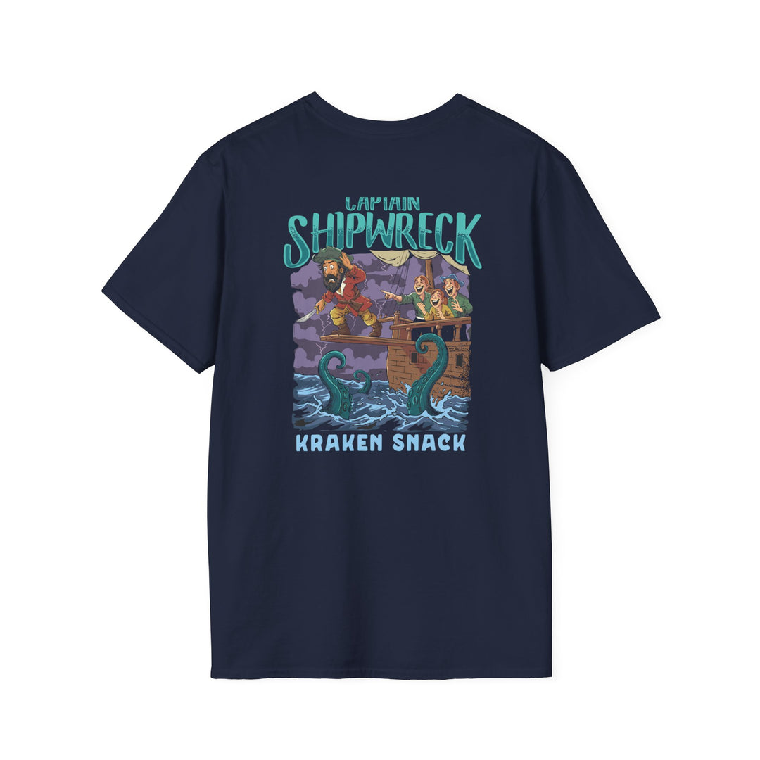 Captain Shipwreck "Kraken Snack" Design - Nautical Adventure Unisex T-Shirt