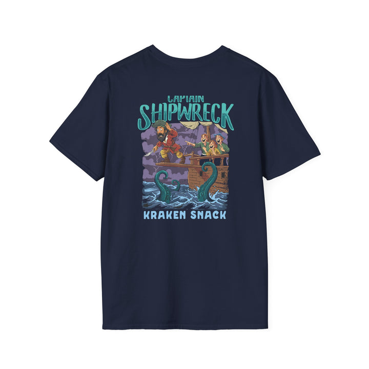 Captain Shipwreck "Kraken Snack" Design - Nautical Adventure Unisex T-Shirt