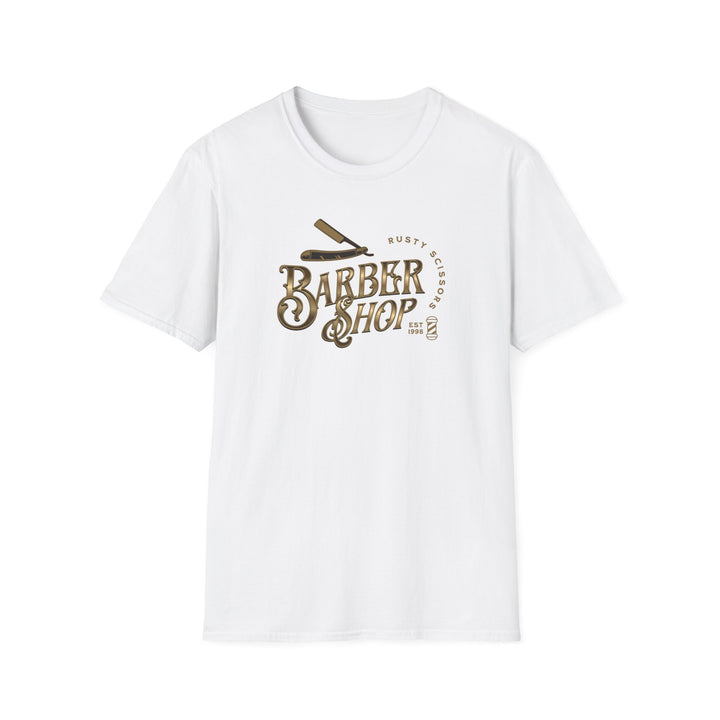 Barber Shop Vintage Razor T-Shirt — Retro Barbering Logo Tee