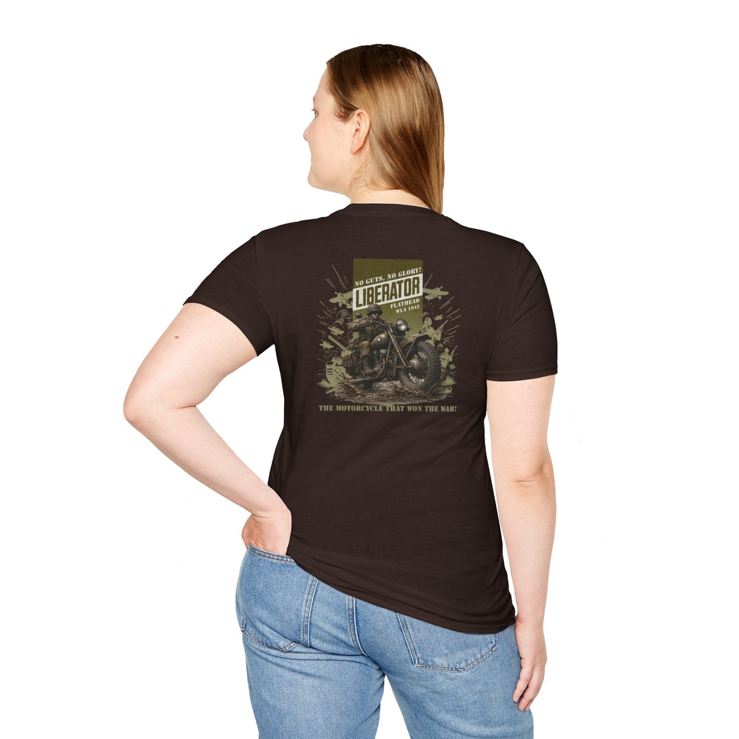 Liberator WWII T-Shirt — "No Guts, No Glory!" Vintage Military Design