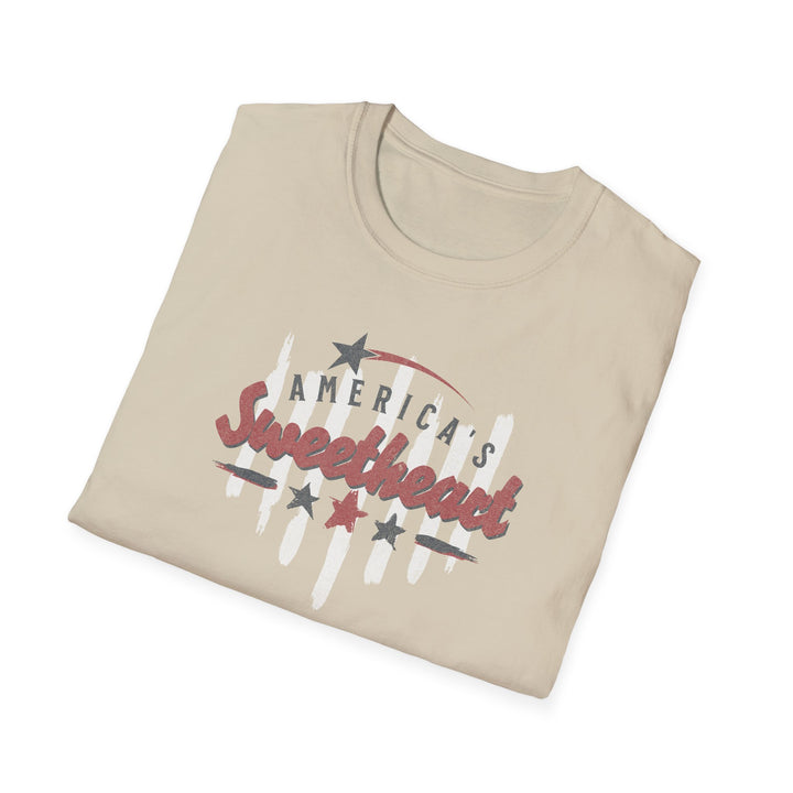 America's Sweetheart T-Shirt - Retro Patriotic Stars & Stripes Tee