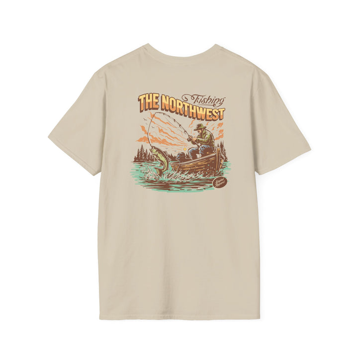 Fishing The Northwest T-Shirt — Vintage Fisherman Boat Graphic