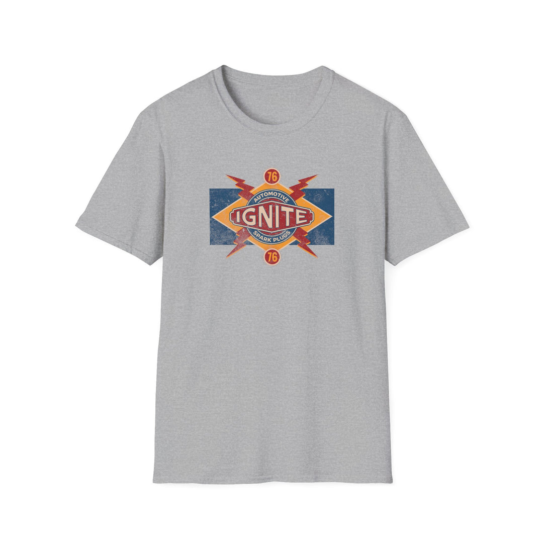 Ignite Retro Badge T-Shirt — Vintage Automotive Graphic Tee