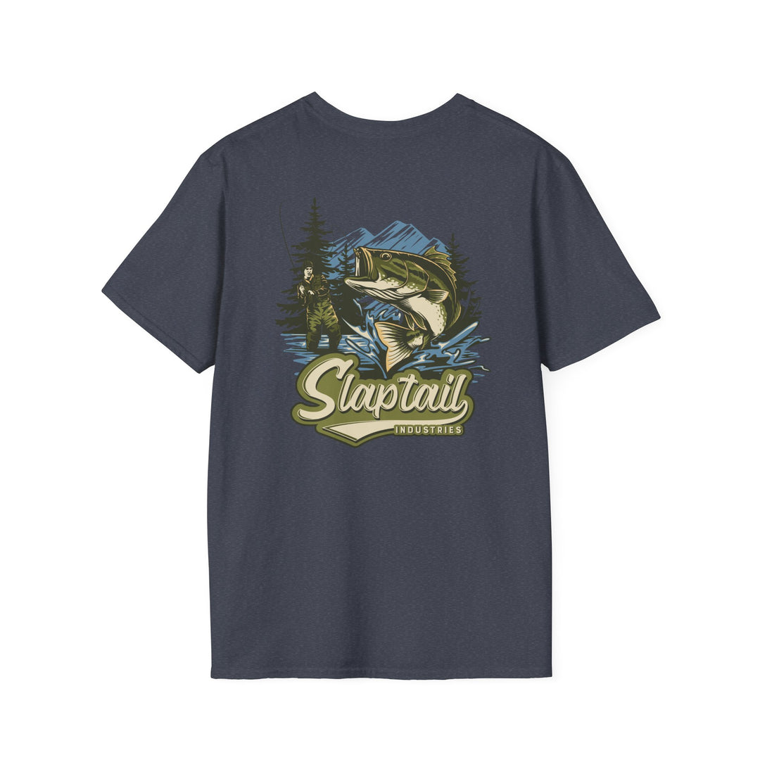 Fishing T-Shirt — "Slaptail Outdoors" Bass Logo Tee