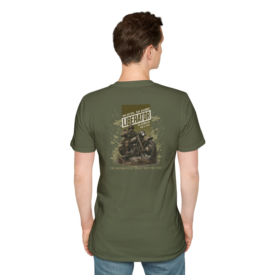 Liberator WWII T-Shirt — "No Guts, No Glory!" Vintage Military Design