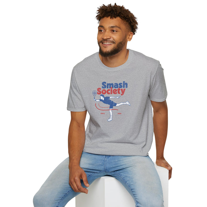 Smash Society T-Shirt — Retro Racket Graphic for Players & Fans