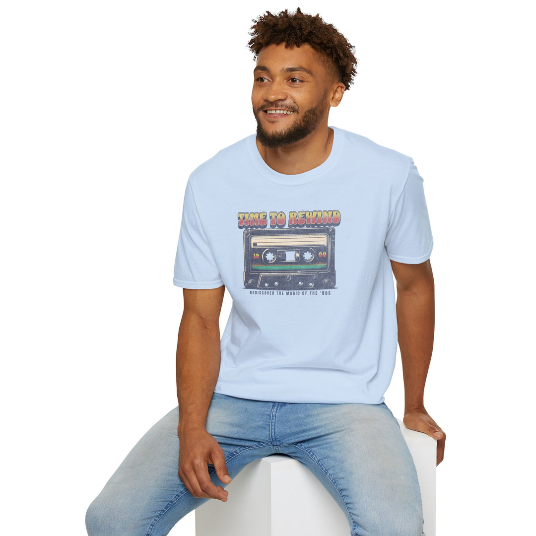 Time to Rewind Cassette T-Shirt — Retro 80s Vintage Tee