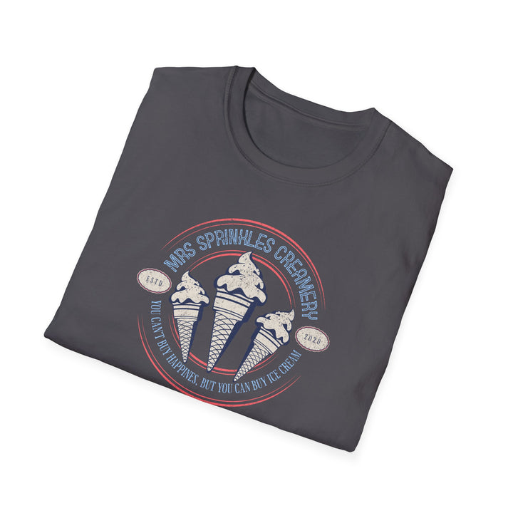 Ice Cream Parlor Vintage T-Shirt — 'Mrs Sprinkles Creamery' Retro Logo