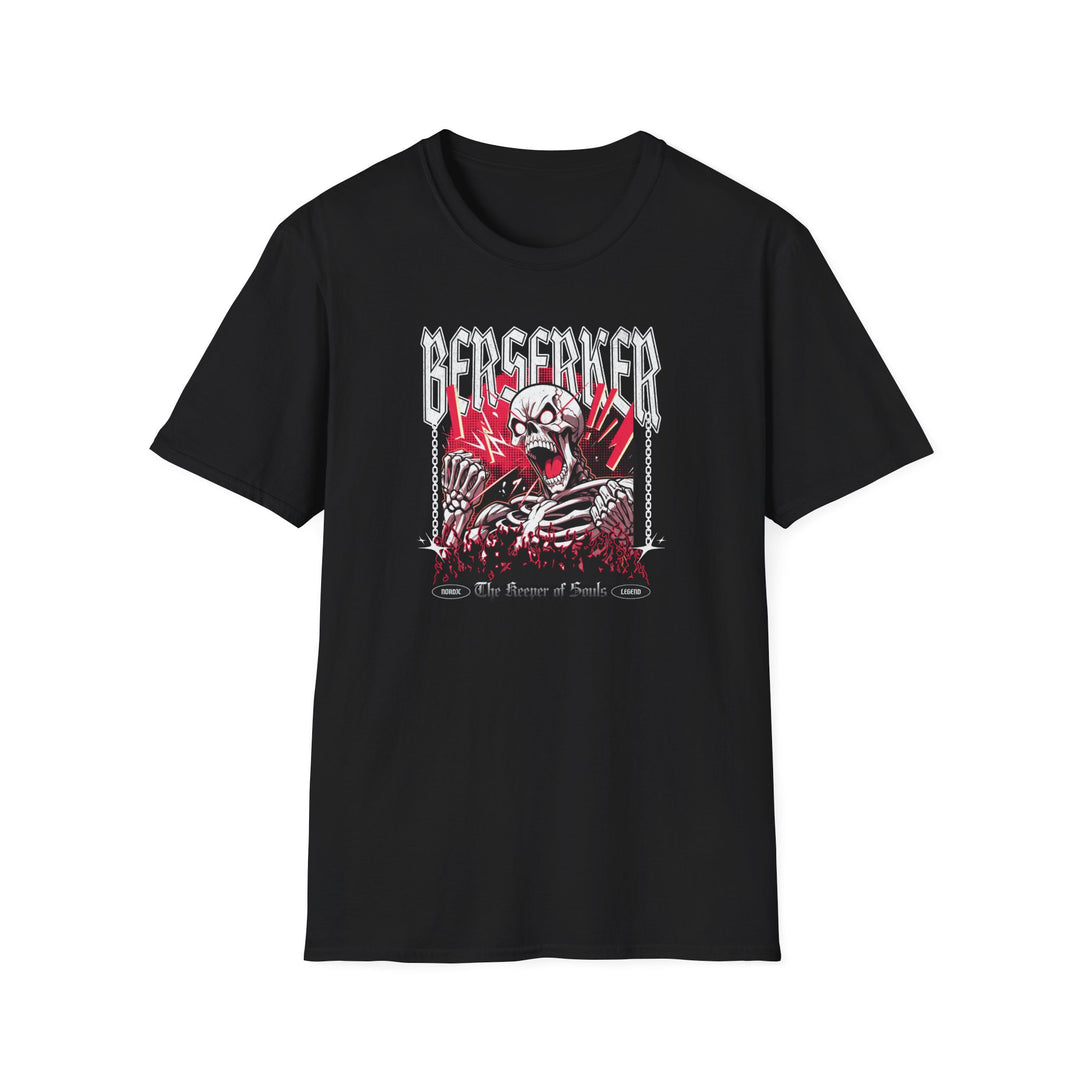 Berserker Skull Graphic T-Shirt — Heavy Metal Horror Tee