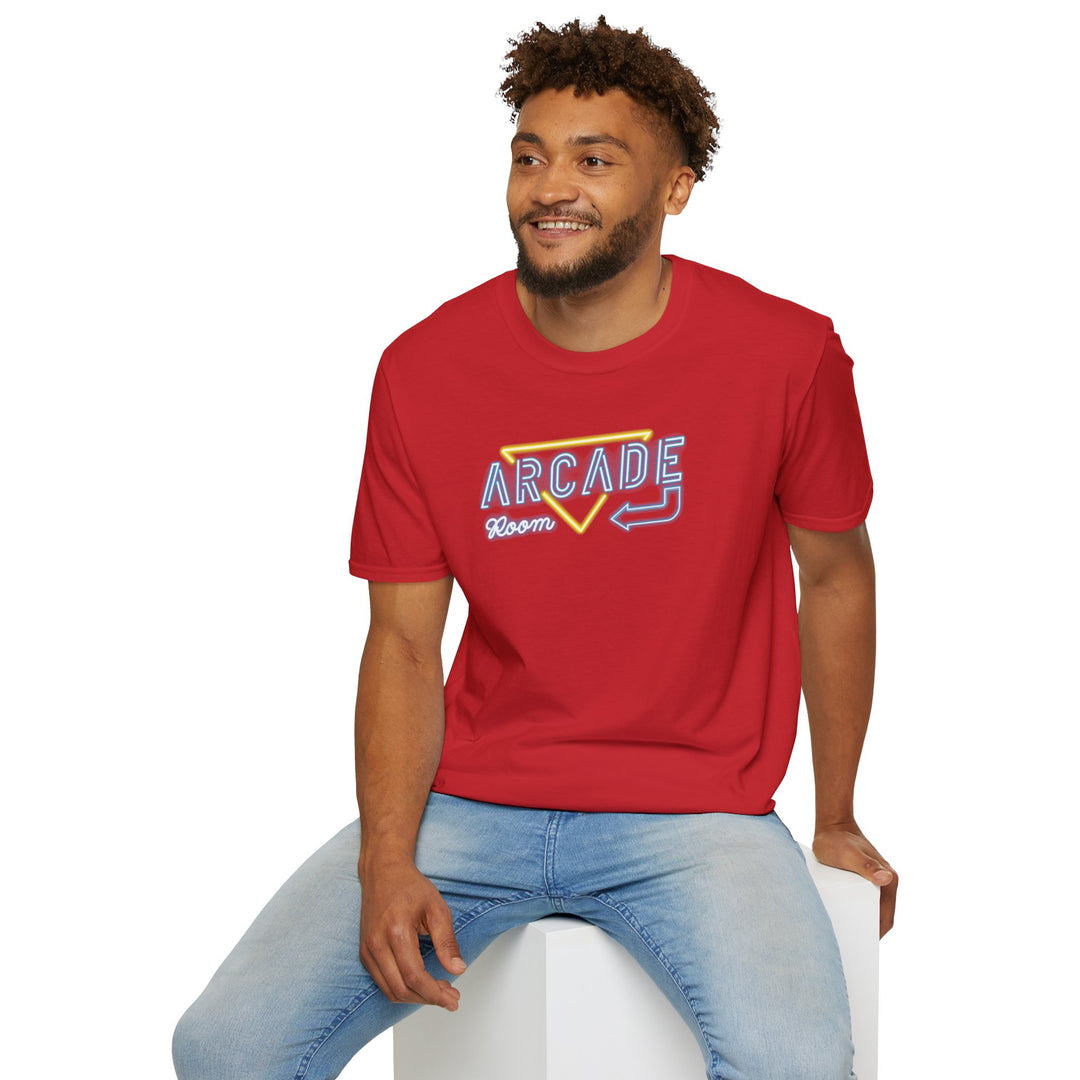 Arcade Room Neon T-Shirt — Retro Gaming Graphic Tee