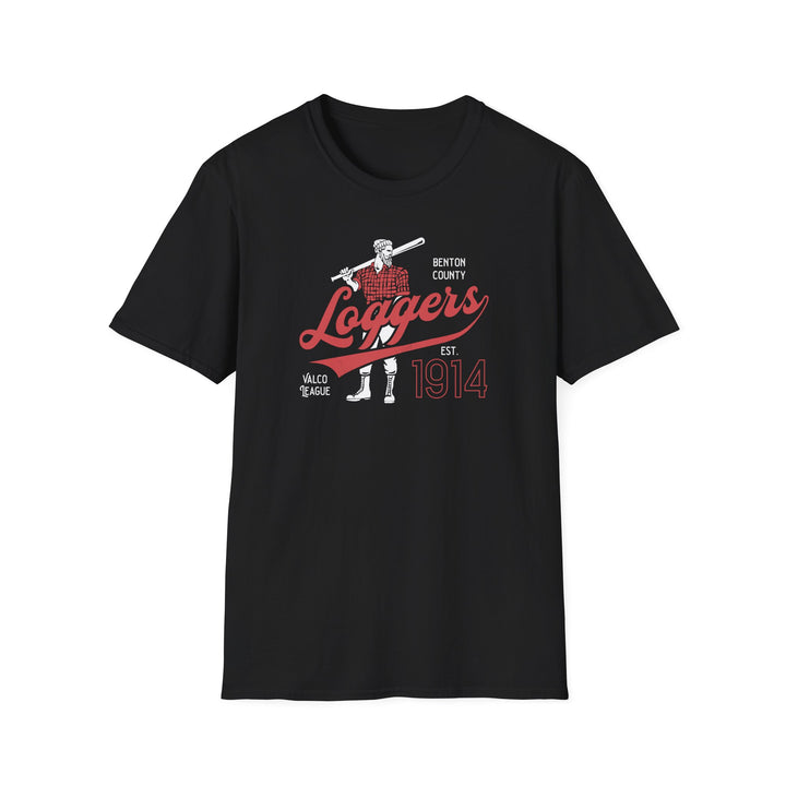 Vintage Logger Unisex Softstyle T-Shirt - Benton County Est. 1914