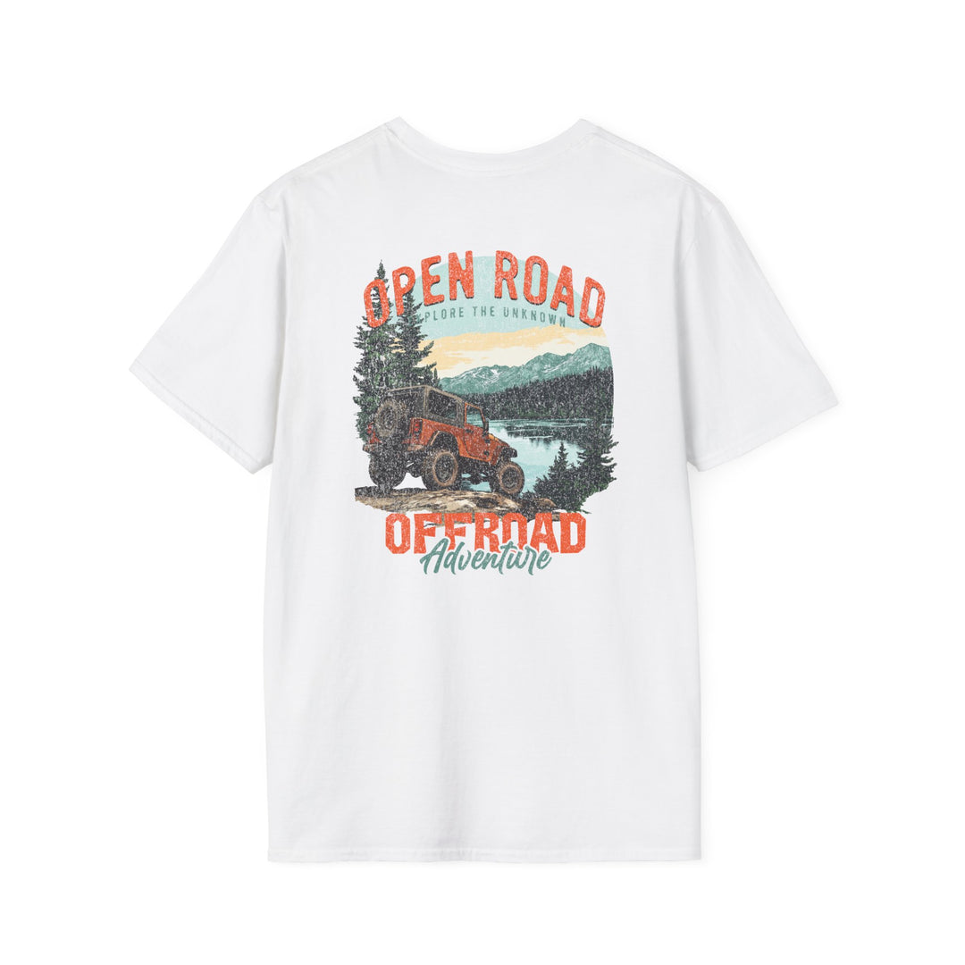 Off-Road Adventure T-Shirt — Open Road Scenic Jeep Graphic