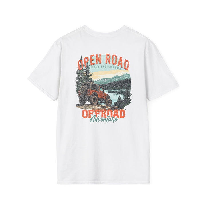 Off-Road Adventure T-Shirt — Open Road Scenic Jeep Graphic