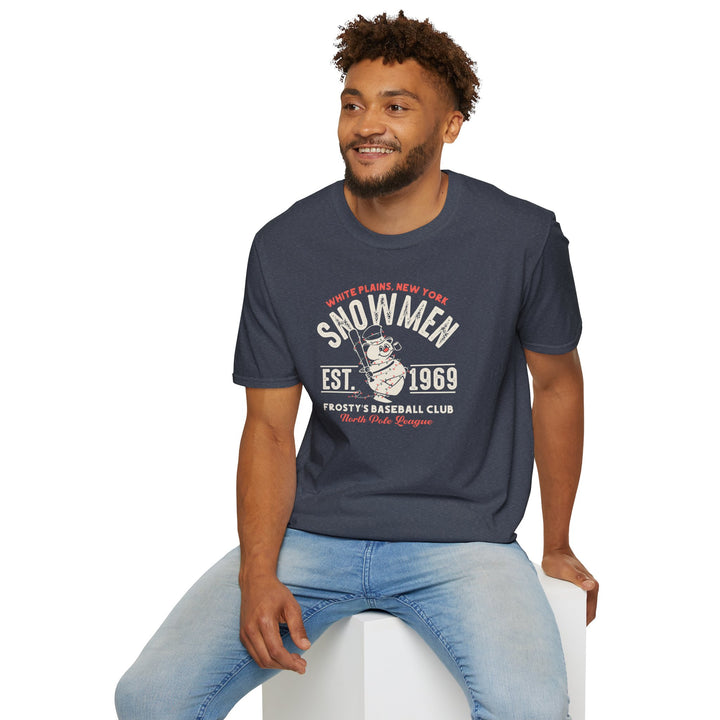 Snowmen Baseball Club T‑Shirt — Frosty’s EST. 1969 Vintage Winter Tee