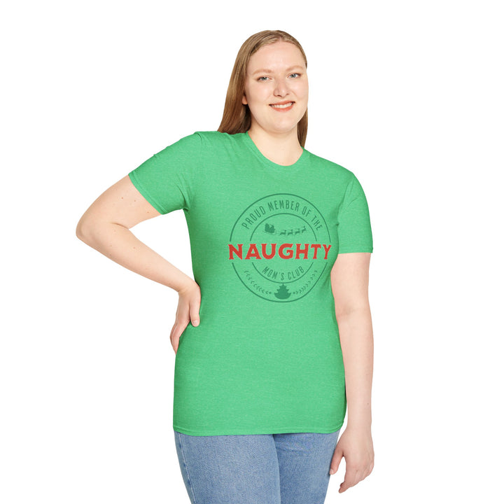 Naughty Mom's Club T-Shirt — 'Proud Member of the Naughty Mom's Club' Christmas Tee
