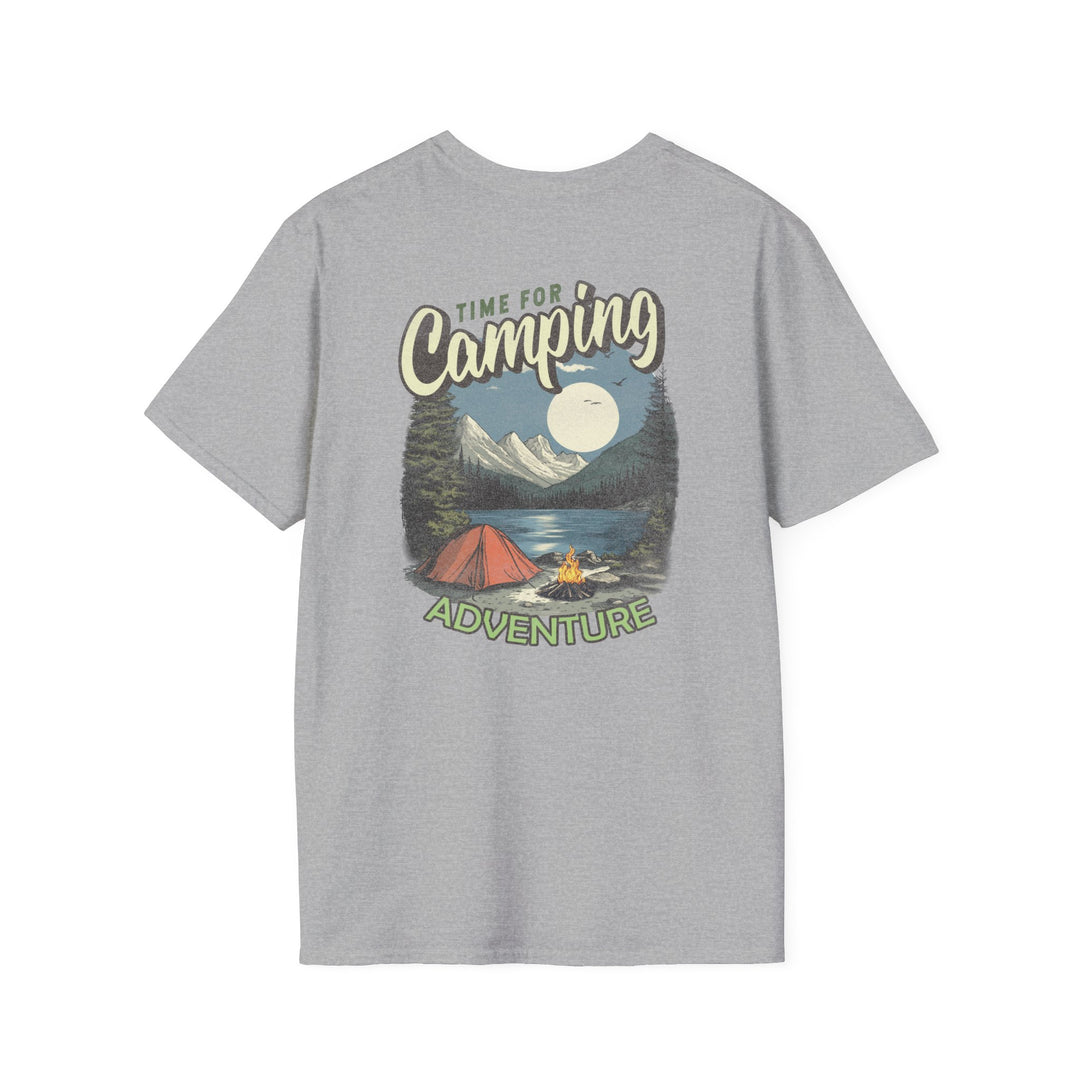 Camping Adventure T-Shirt — "Time for Camping" Outdoor Graphic Tee