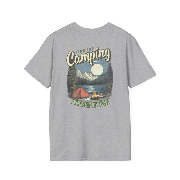 Camping Adventure T-Shirt — "Time for Camping" Outdoor Graphic Tee