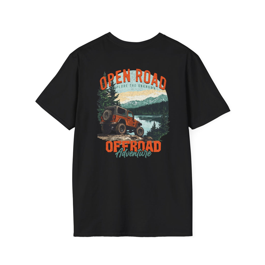 Off-Road Adventure T-Shirt — Open Road Scenic Jeep Graphic