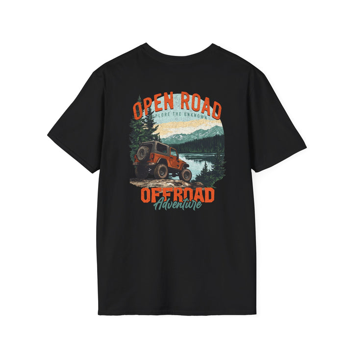 Off-Road Adventure T-Shirt — Open Road Scenic Jeep Graphic