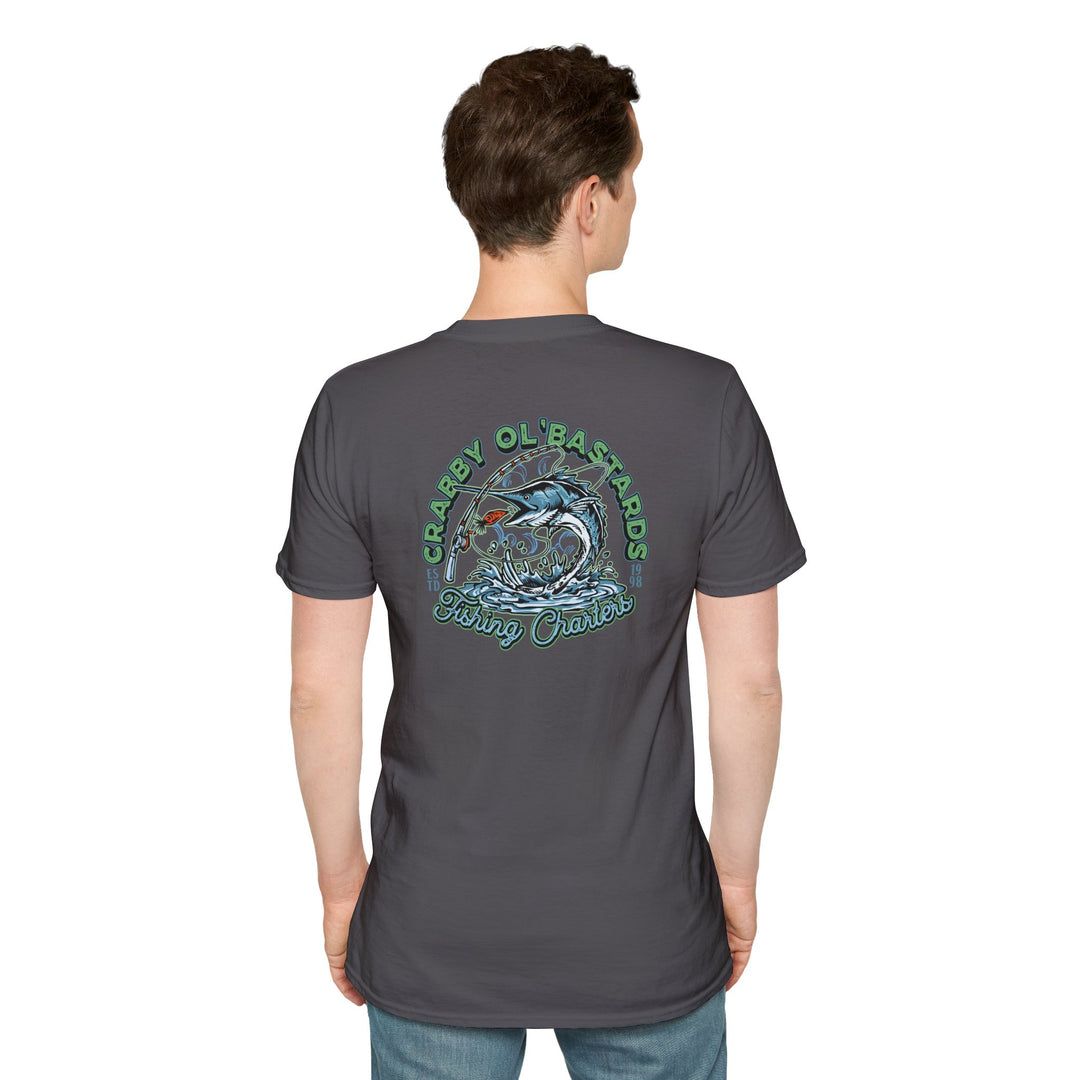 Fishing T-Shirt — “Crabby Ol’ Bastards” Vintage Ocean Angler Tee