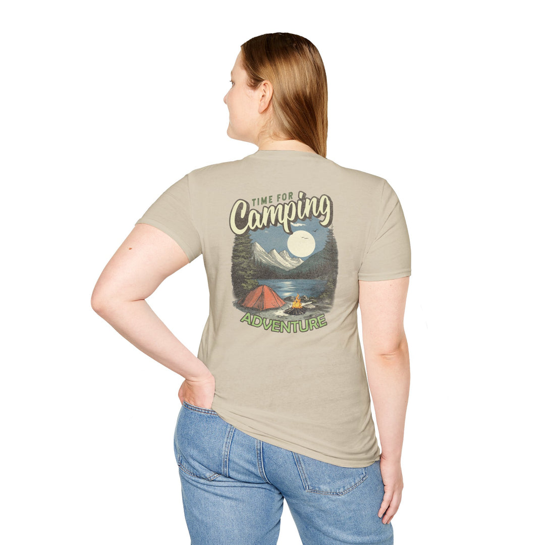 Camping Adventure T-Shirt — "Time for Camping" Outdoor Graphic Tee