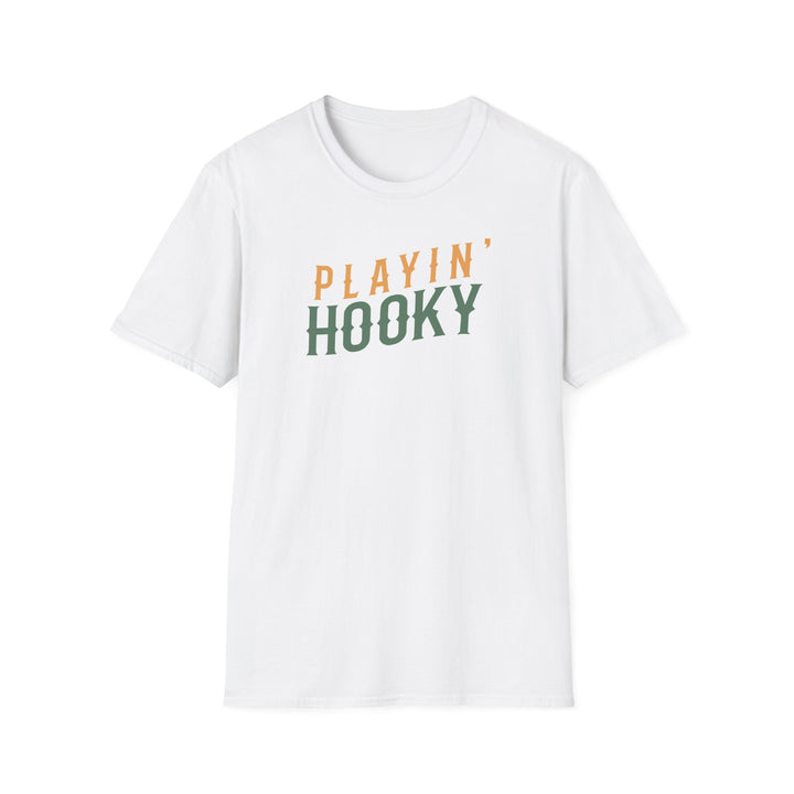 Playin' Hooky T-Shirt — Vintage Crabby Ol Bastard Fishing Tee
