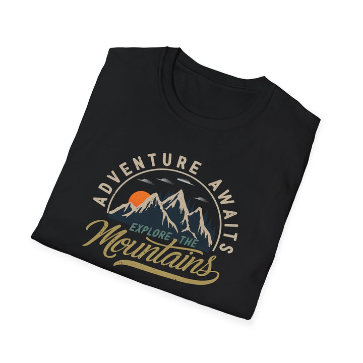 Adventure Awaits Explore the Mountians Unisex Softstyle T-Shirt – Perfect  for Outdoor Enthusiasts