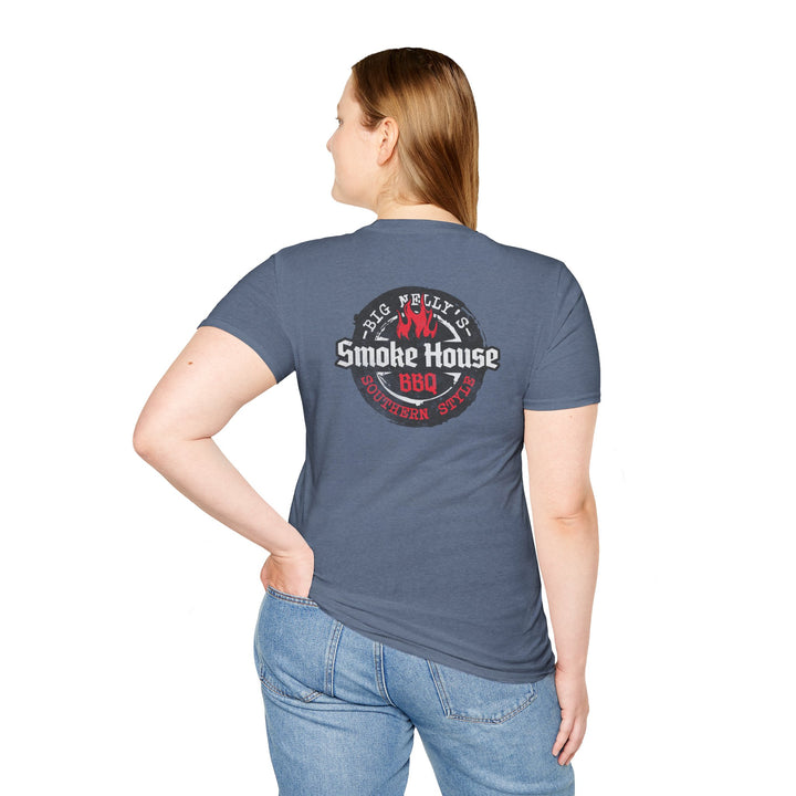 Smoke House BBQ T‑Shirt — Big Nelly’s Vintage BBQ Logo Tee