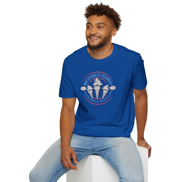 Ice Cream Parlor Vintage T-Shirt — 'Mrs Sprinkles Creamery' Retro Logo