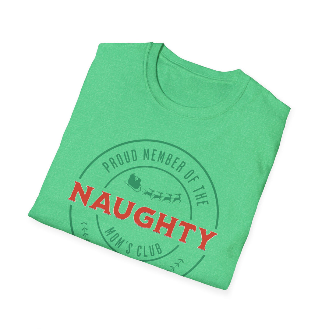 Naughty Mom's Club T-Shirt — 'Proud Member of the Naughty Mom's Club' Christmas Tee