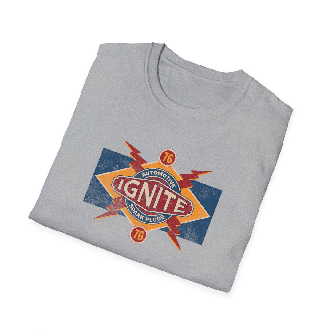 Ignite Retro Badge T-Shirt — Vintage Automotive Graphic Tee